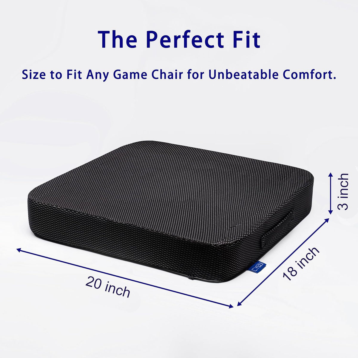 Ifoam Gel Infused Memory Foam Layer Wheelchair Cushion - Seat Cushion for Wheelchair-OfficeChair, Kitchen Chair-Pressure Sore and Tailbone Pain Relief-High Dense Polyfoam Base (Black,18x16x3 inch)