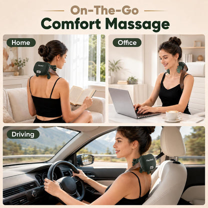 Neck Massager with Heat,Deep Tissue Massager for Pain Relief,Green