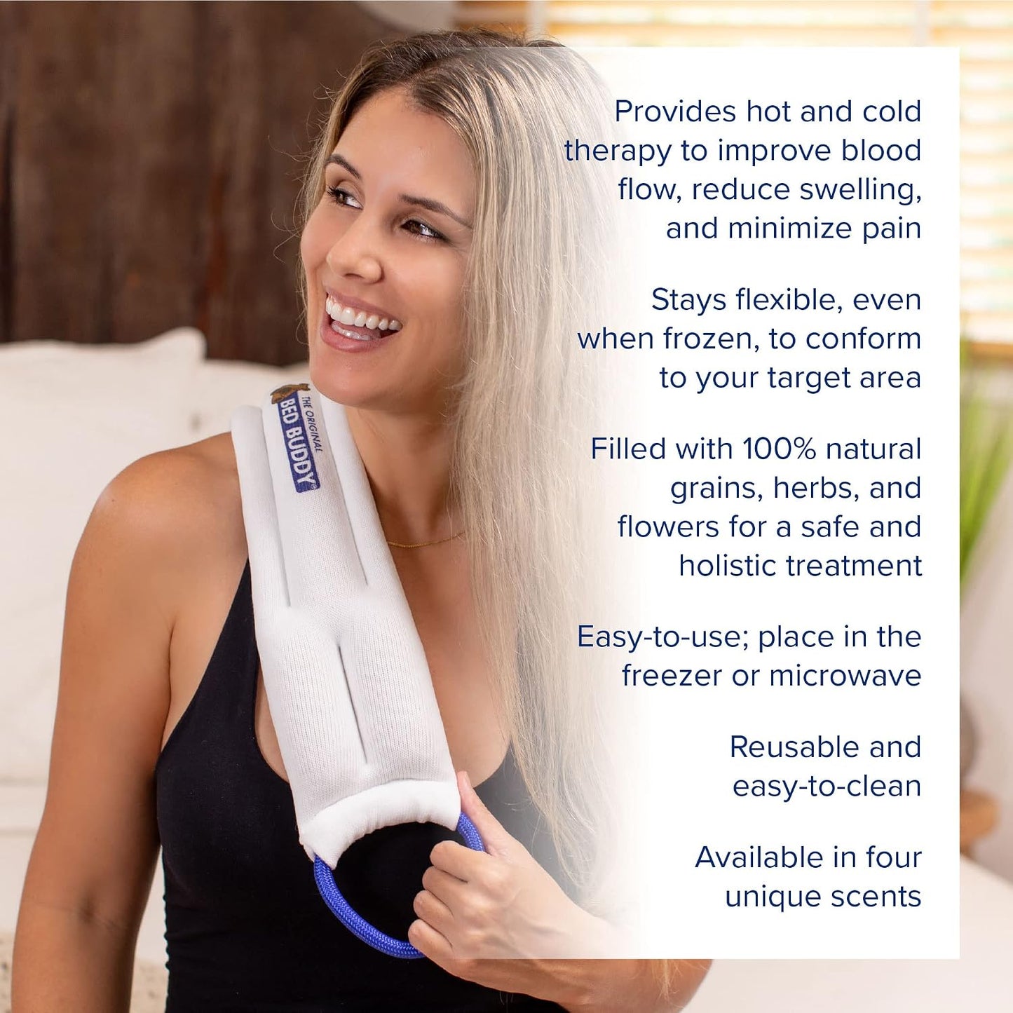 Carex Bed Buddy Heat Pad And Cooling Neck Wrap - Microwave Heating Pad For Sore Muscles - Cold Wrap Pack For Aches and Pain