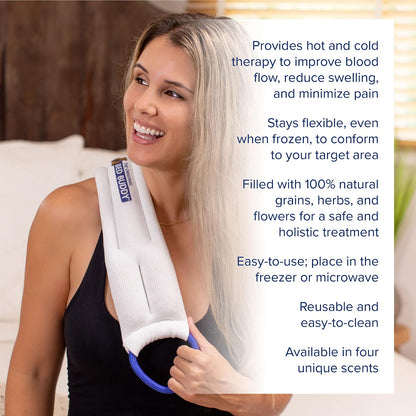 Carex Bed Buddy Heat Pad And Cooling Neck Wrap - Microwave Heating Pad For Sore Muscles - Cold Wrap Pack For Aches and Pain
