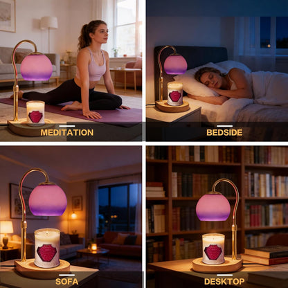 Candle Warmer Lamp with Timer 2H/4H/8H, Adjustable Height, Ocean