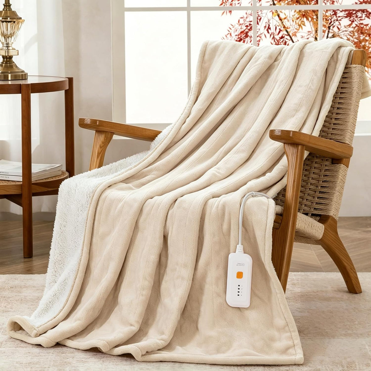 GOTCOZY Heated Blanket-Soft Plush Electric Blanket 50"X60"(Grey)
