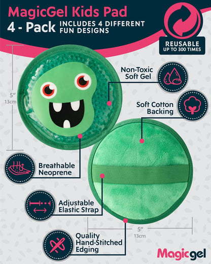 Magic Gel Ice Packs for Injuries Reusable (3 Pieces) | Flexible Wrap Around Gel Ice Pack Knees, Back, Shoulders, Arms and Legs (11" x 5.5") | Hot and Cold Compress Cold Packs for Injuries