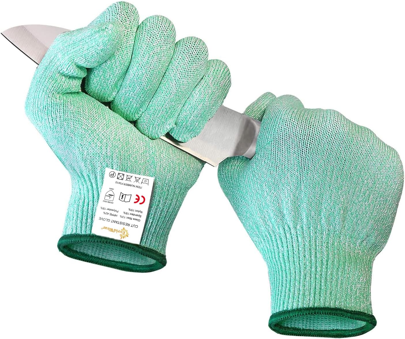 Evridwear Cut Resistant Gloves Food Grade Level 5 Kitchen Safety Protection (Medium, Pink)