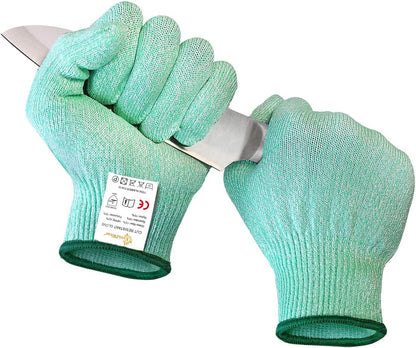 Evridwear Cut Resistant Gloves Food Grade Level 5 Kitchen Safety Protection (Medium, Pink)