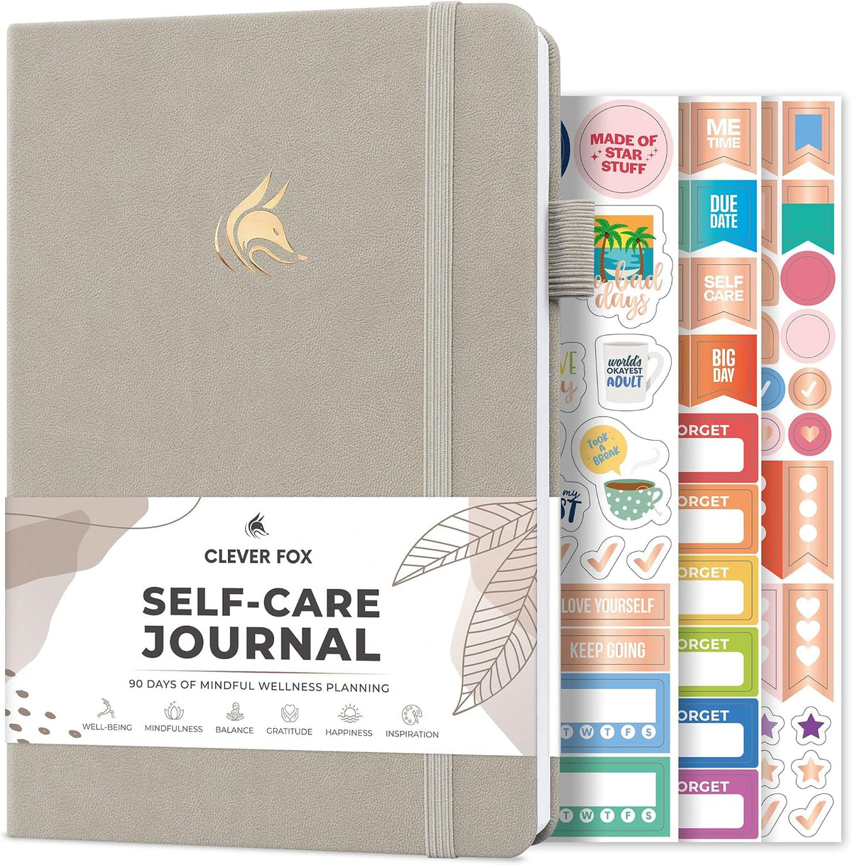 Clever Fox Self-Care Journal for Women, Daily Planner 5.8x8.3 Mystic blue