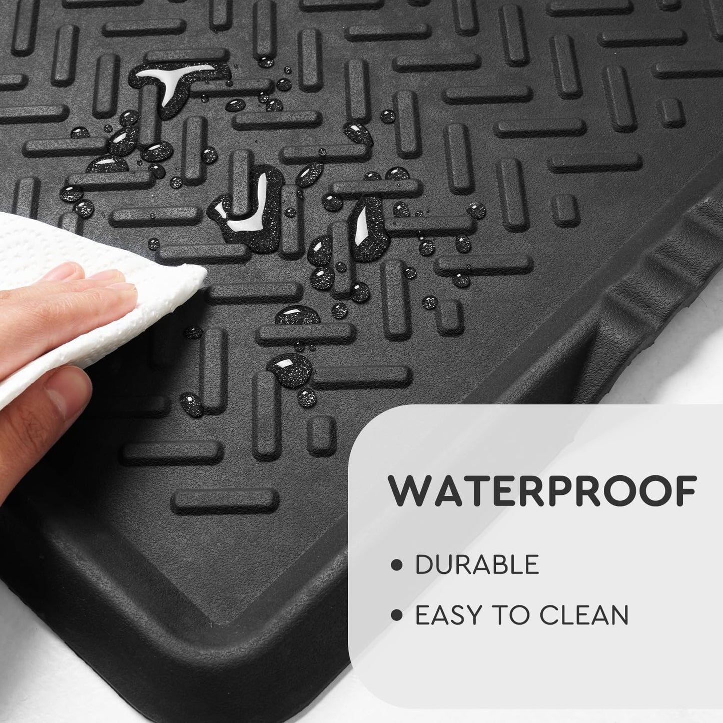 Tchdio Rubber Boot Tray for Entryway – Heavy Duty Shoe Mat, Mud and Snow Mat for Indoor/Outdoor Use – Boot Trays for Entryway, Shoe Tray for Entryway, 16 x 27.5 Inch Rubber Mat