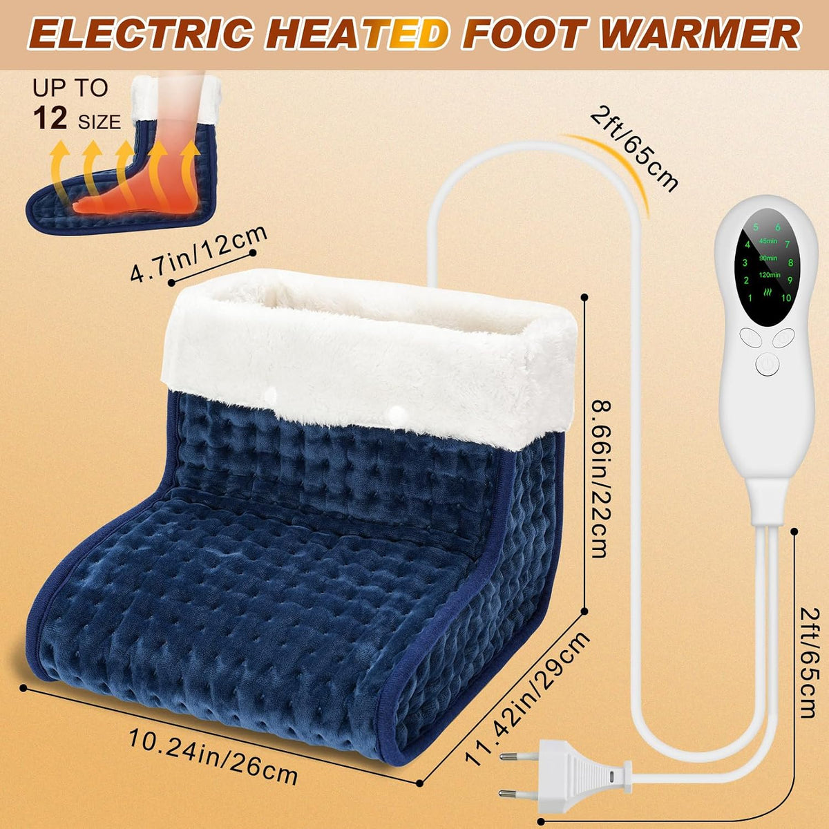 CYFIE Foot Warmer Under Desk - Electric Heating Pad for Women Men