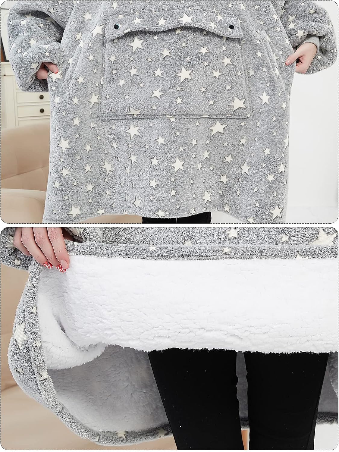 Wearable Blanket Hoodie for Adults With Pocket Strawberry Hoodie | Sherpa, Fuzzy Blanket Hoodie, Oversized Sweatshirt Blanket, Kangaroo Pouch, Cute Birthday Gifts for Sister, Cute Stuff