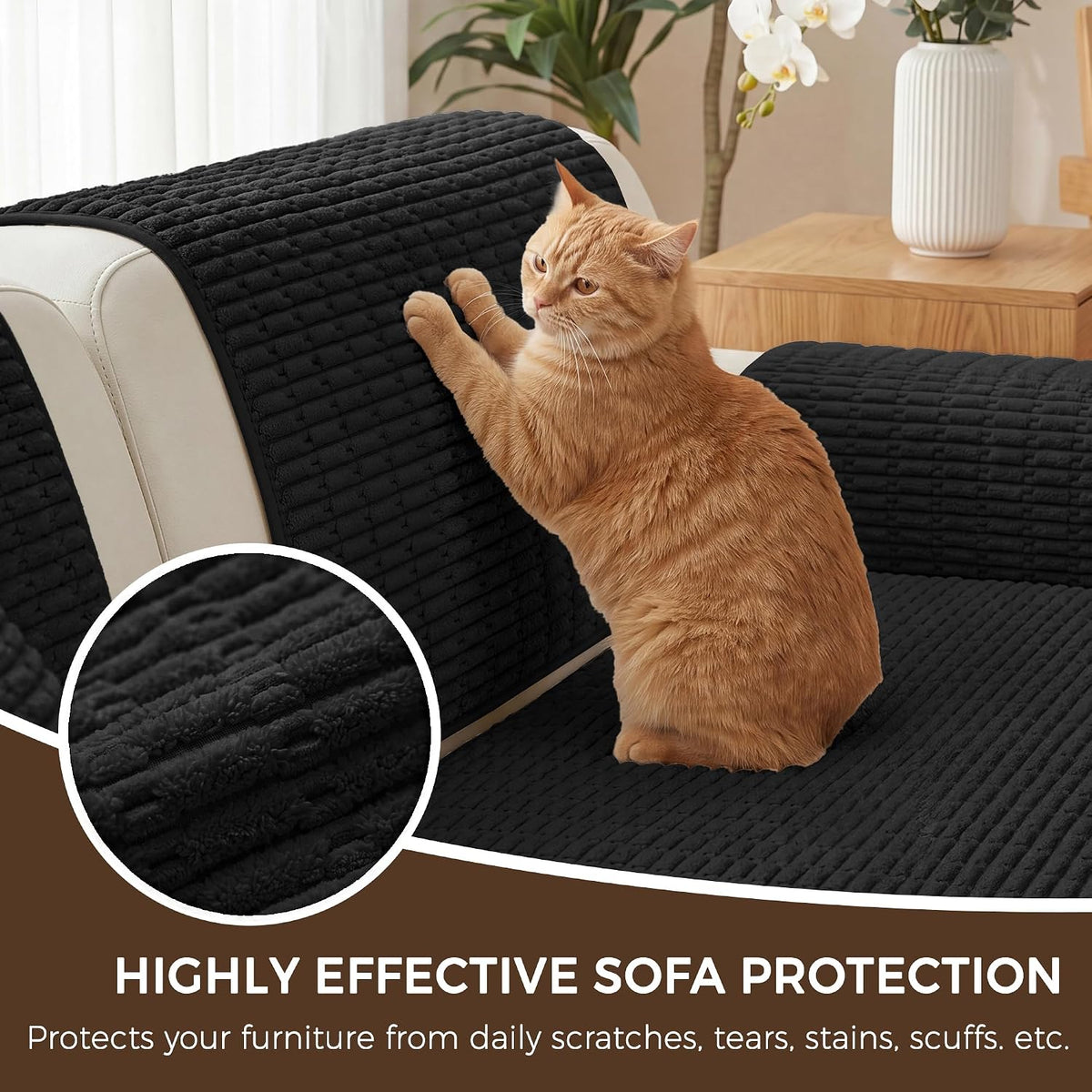 Foxdecor Couch Arm Covers for Sofa Arm Chair Covers Set of 2