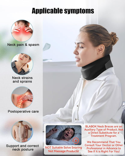 Neck Brace for Sleeping - Cervical Collar Relief Neck Pain and Neck Support Soft Foam Wraps Keep Vertebrae Stable for Relief of Cervical Spine Pressure for Women & Men Rose Pink Large Size