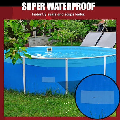 Waterproof Tape Black, Seal Repair for Roofs, Pool Liners & Pipes, 4"x10FT | Heavy Duty Rubberized Active Leaks, - All-Weather Emergency Patch Tool for Homeowners & Campers, Easy to Apply, Durable