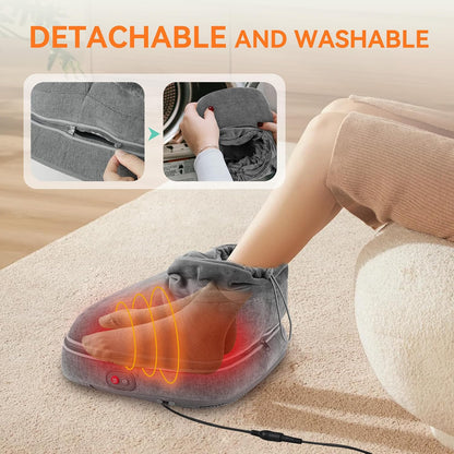 Snailax Shiatsu Foot Massager with Heat, Foot Warmer with Removable Cover