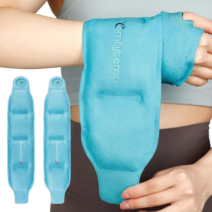 Comfytemp Wrist Ice Pack Wrap Carpal Tunnel Relief Wrist Brace, 2 Packs