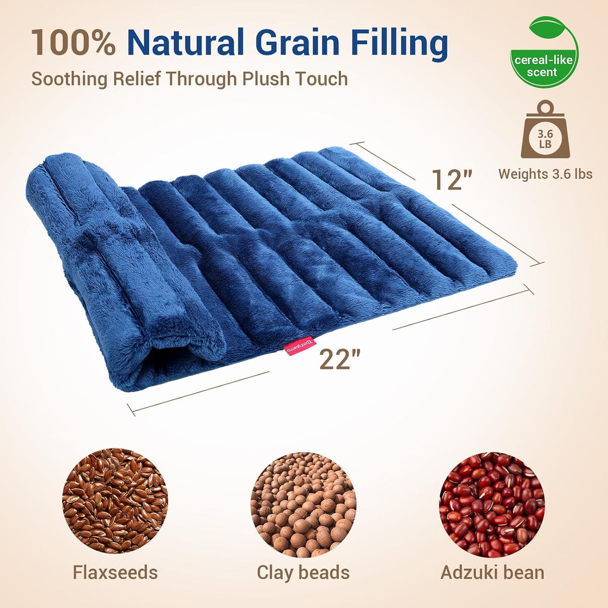 Comfytemp 12" x 22" Large Microwavable Moist Heating Pad for Back, 3.6 lb