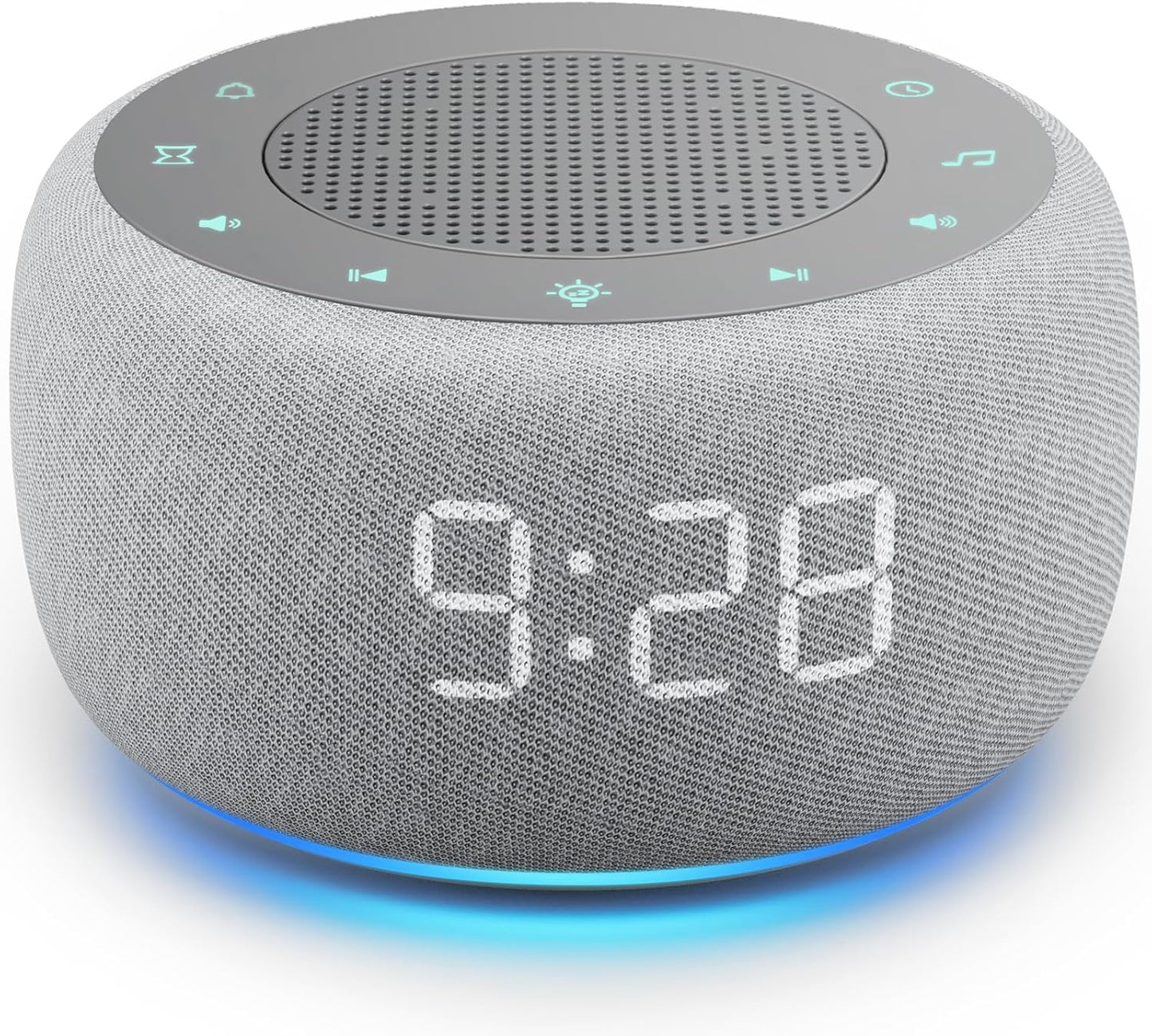 Buffbee Pro 2nd Gen| Sound Machine, Alarm Clock with Bluetooth Speaker | Upgraded Rechargeable Battery, White Noise Machine with 25 Sleep Sounds, Portable for Travel & Bedroom