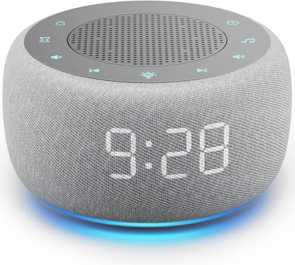 Buffbee Pro 2nd Gen| Sound Machine, Alarm Clock with Bluetooth Speaker | Upgraded Rechargeable Battery, White Noise Machine with 25 Sleep Sounds, Portable for Travel & Bedroom