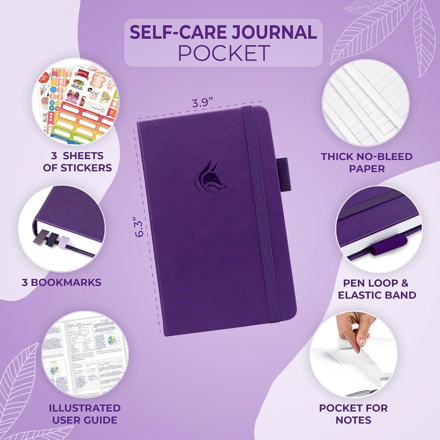 Clever Fox Self-Care Journal for Women, Daily Planner 5.8x8.3 Aquamarine | 3-month mental health journal, habit tracker, wellness journaling supplies for women & teen girls, gratitude & mood log