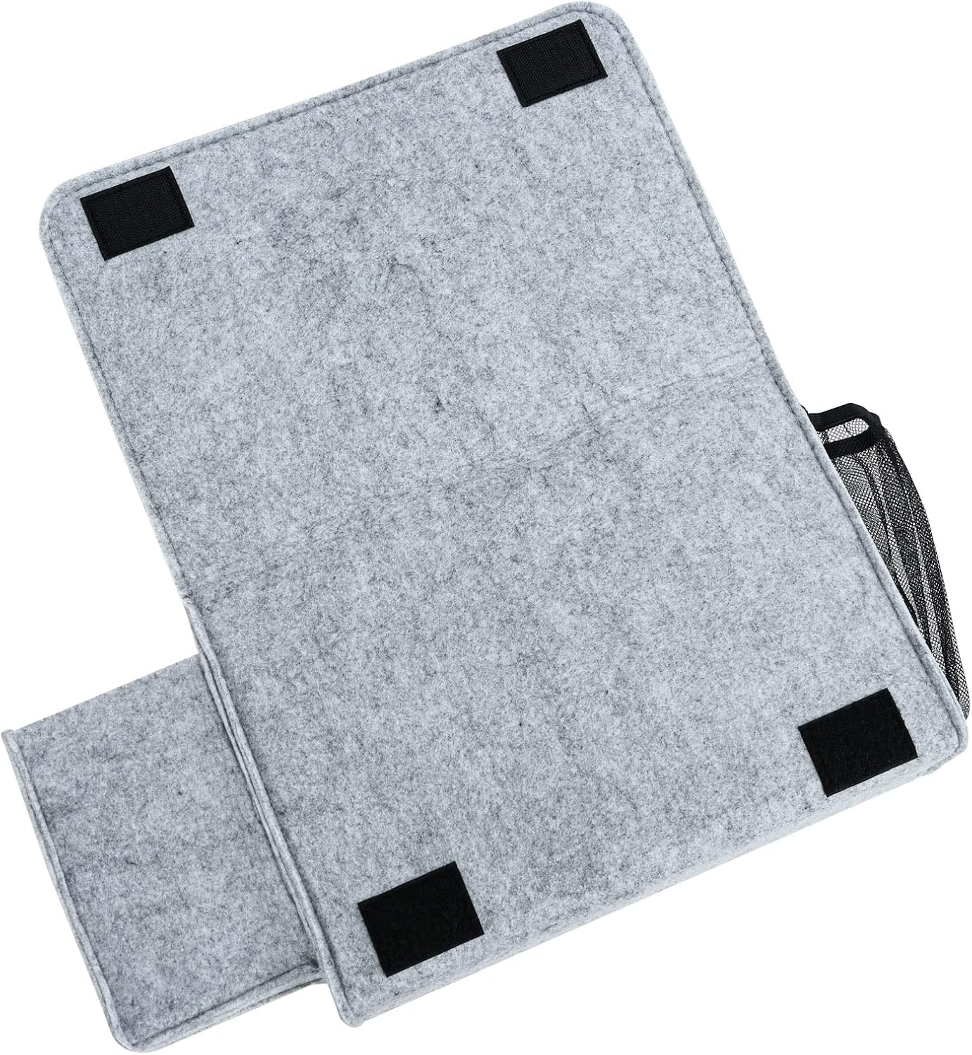 Zafit Bedside Caddy, Large Size Bedside Storage Organizer Bedside Organizer Caddy for Magazine Remotes Phone (13.4'' x 18.1'' Plus Size, Dark Grey)