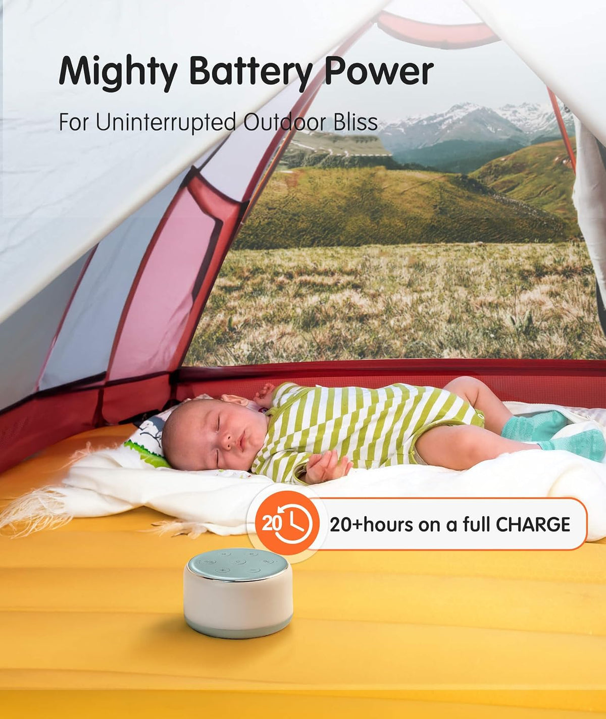 FamiSym Rechargeable White Noise Sound Machine Baby with Night Light