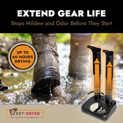 PEET Original Portable Propane 2-Shoe Boot Dryer for Camp & Off-Grid Use | Propane-Powered, Silent Convection, No Electricity Needed, For Camp, Hunting & Off-Grid, Dries Work, Hiking & Athletic Boots