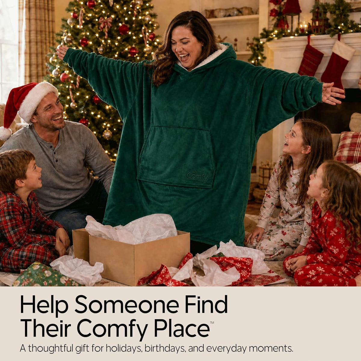 THE COMFY Original | Shark Tank | Patented | Sherpa Wearable Blanket Hoodie