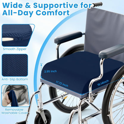 Wheelchair Seat Cushion Cooling Gel Memory Foam Chair Cushion