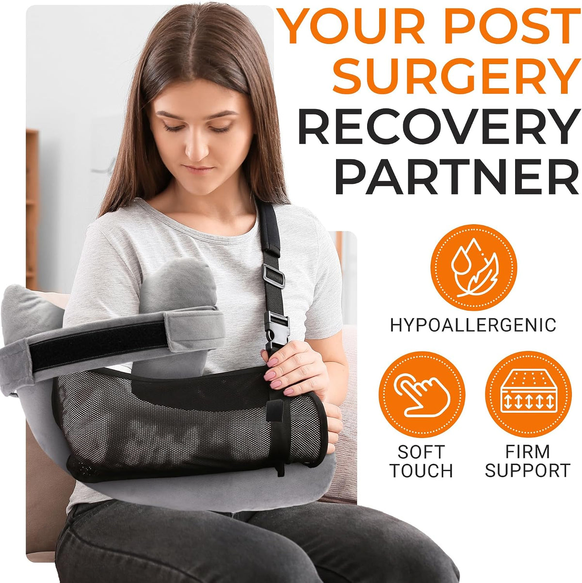 Shoulder Pillow - Arm & Rotator Cuff Pillow - Post Shoulder Surgery Support