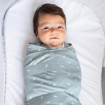 HALO 100% Cotton Sleepsack Swaddle, 3-Way Adjustable Wearable Blanket, TOG 1.5, Pink Floral, Newborn, 0-3 Months - Colors B
