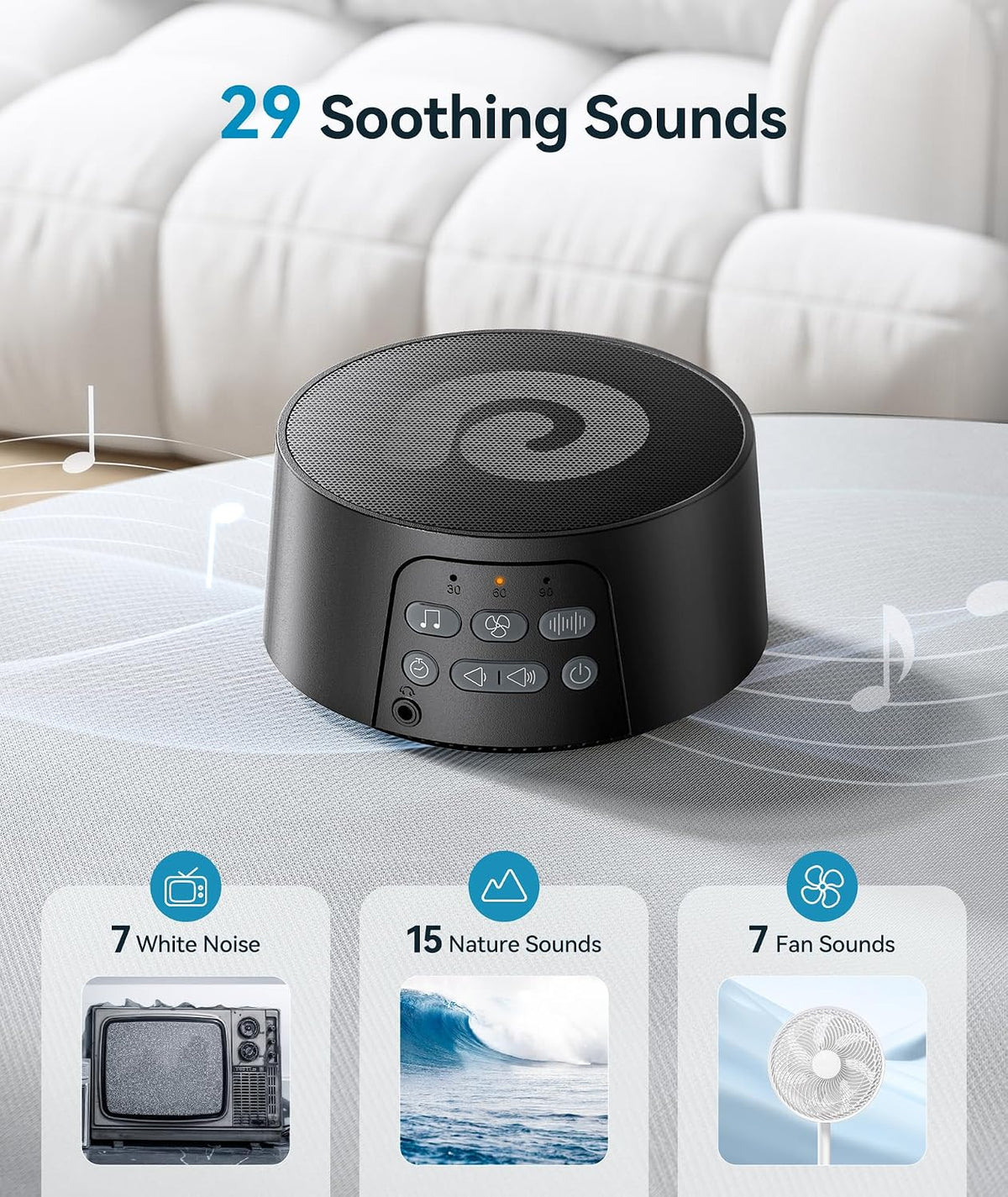 Dreamegg White Noise Machine, Sound Machine for Sleeping Baby, Kids, Adult