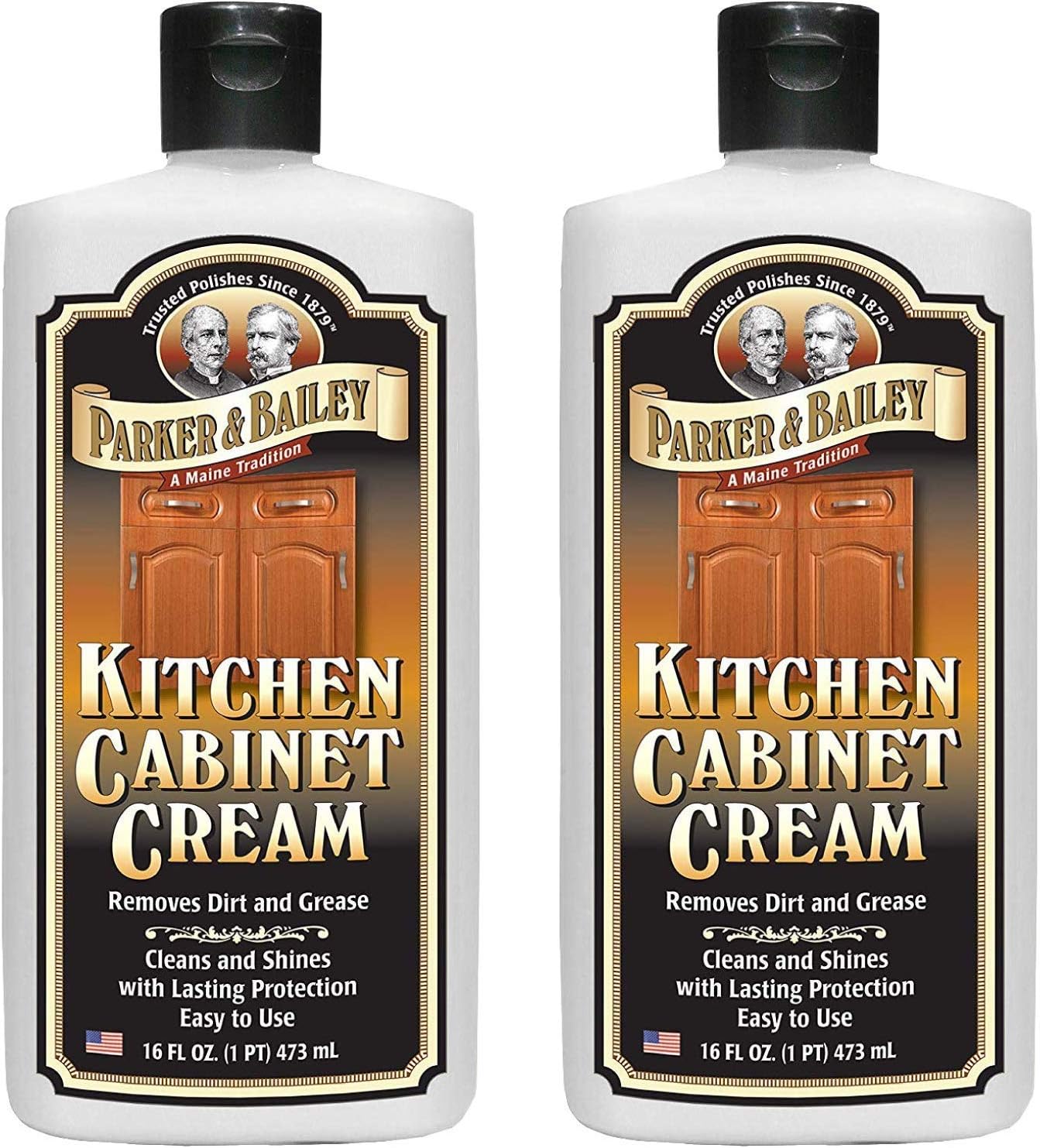 Parker and Bailey Kitchen Cabinet Cream-Wood Cleaner-Grease Remover 16 oz (1) | Wood degreaser that restores and protects cabinets naturally