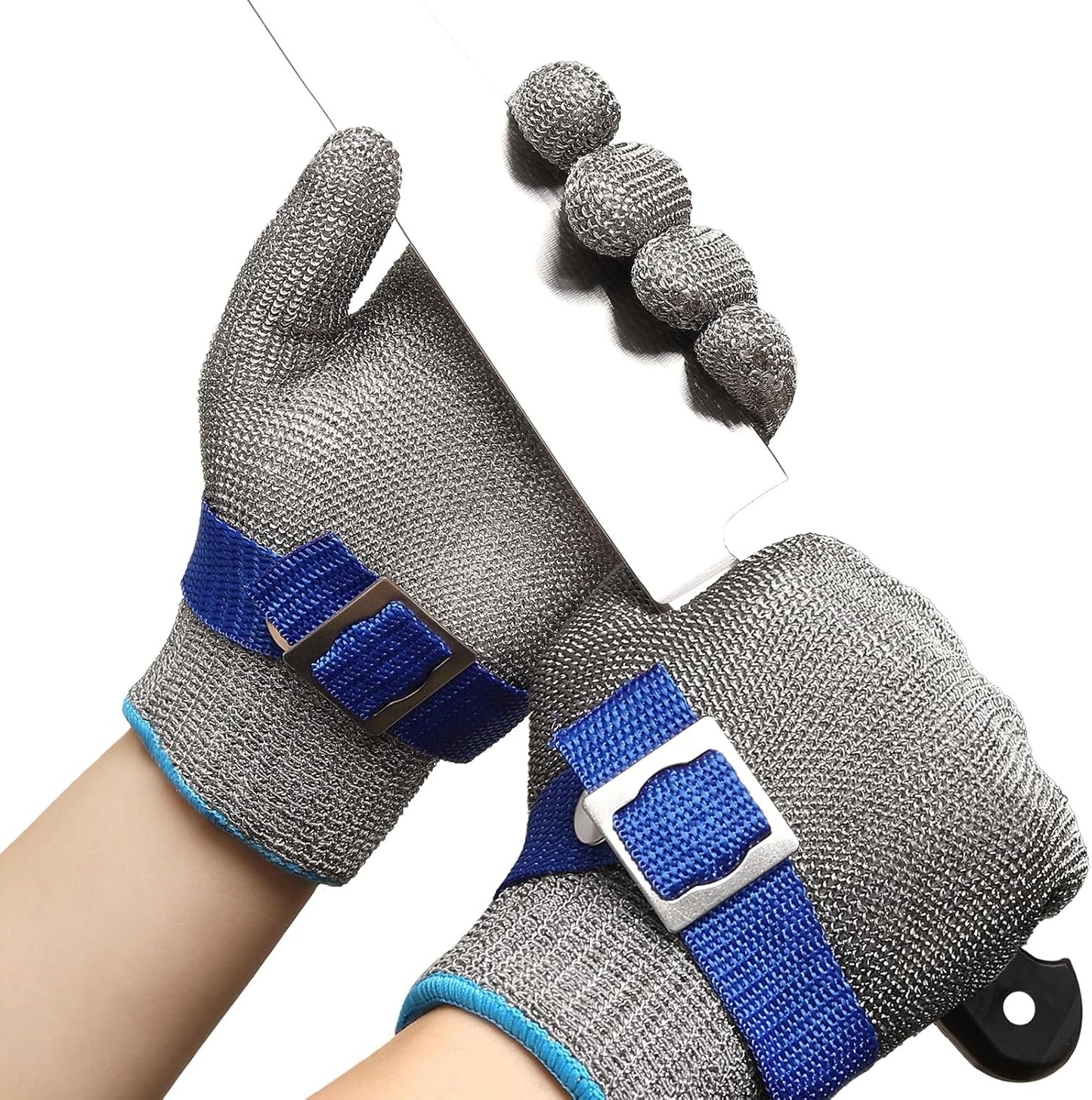 Schwer SlicePro ANSI A9 Cut Resistant Glove PR1706, Stainless Steel Mesh Metal Glove, Food Grade for Kitchen Cooking, Butcher Meat Cutting, Oyster Shucking, Mandoline, Fishing, (M, 1 PCS)