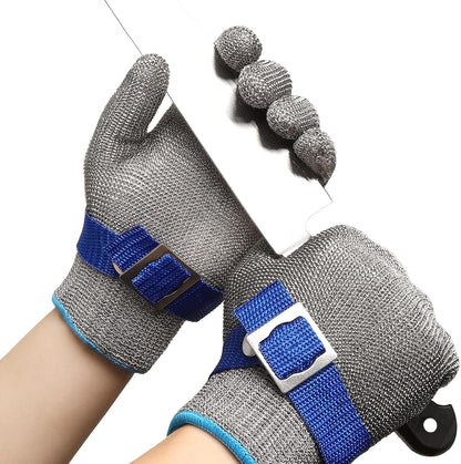 Schwer SlicePro ANSI A9 Cut Resistant Glove PR1706, Stainless Steel Mesh Metal Glove, Food Grade for Kitchen Cooking, Butcher Meat Cutting, Oyster Shucking, Mandoline, Fishing, (M, 1 PCS)