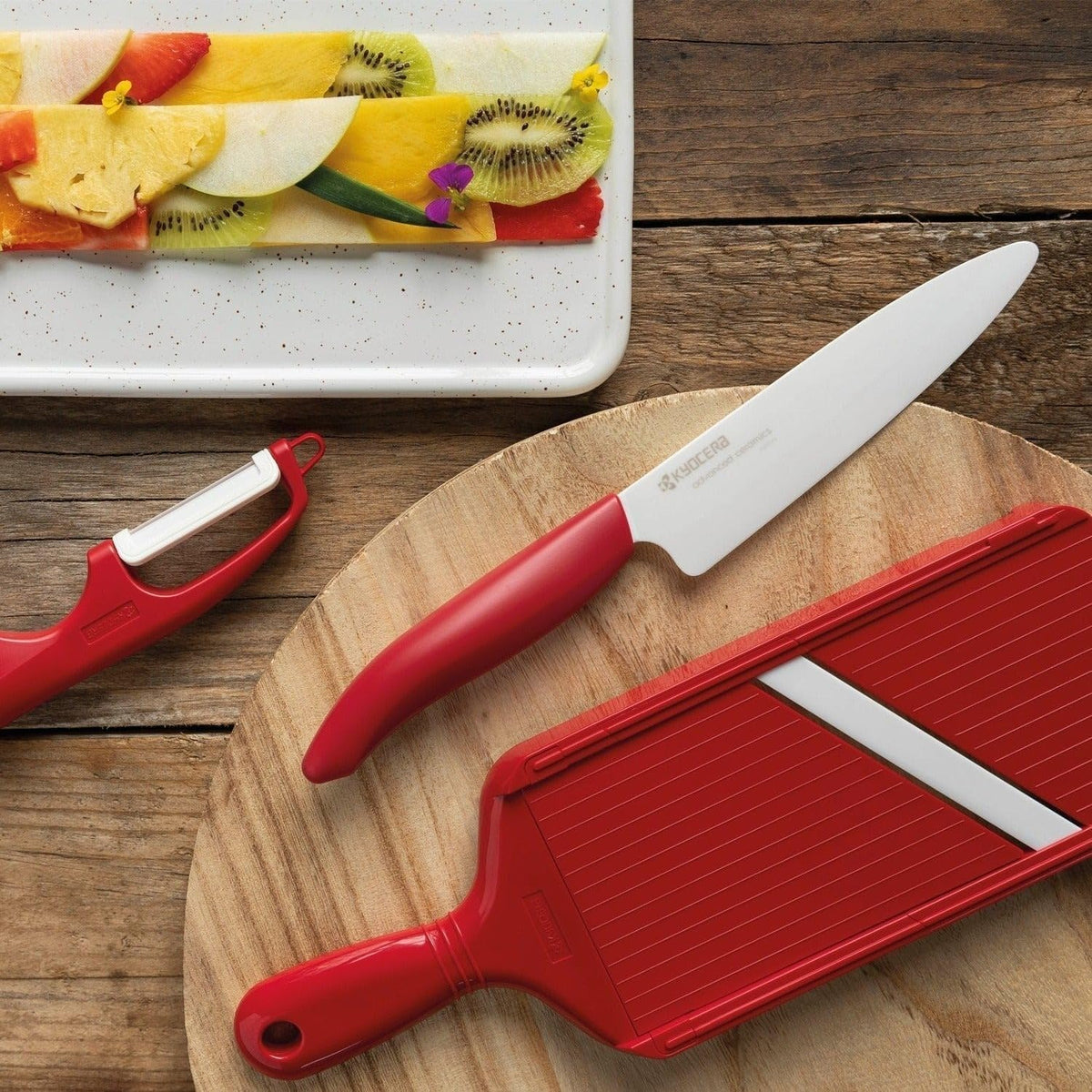 KYOCERA Adjustable Ceramic Mandoline Slicer – 4 Thickness Settings