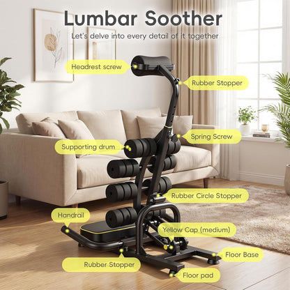 Mini Inversion Table, Traction Table for Back Pain Relief, Foldable Compact Spine Decompression Machine, Inversion Tables for Home Back Stretcher