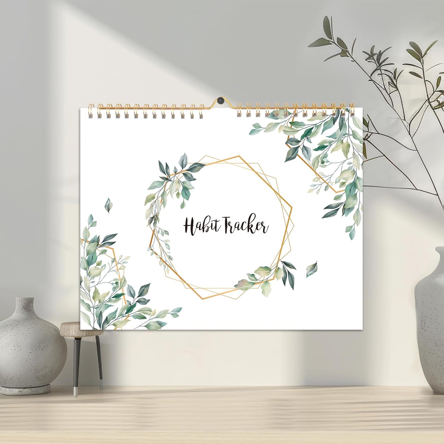 Habit Tracker Calendar- Daily, Weekly & Monthly Habit Tracker Journal | Undated, 12 Months, 7.9"x10", Writable, for Goal Setting, Boost Productivity, Workout Motivation & Self Care Tool