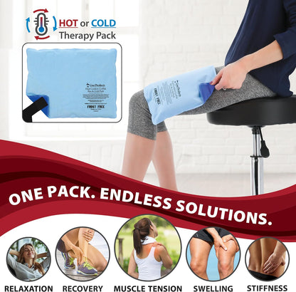 Reusable Hot & Cold Therapy Pack for Knee, Back, Shoulder & Ankle Pain (Cervical - 6 x 20 inch)