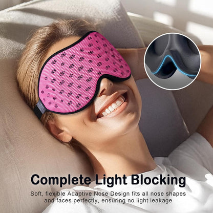 LitBear Breathable Sleep Mask, 3D Eye Mask Sleep for Side Sleepers Women Men
