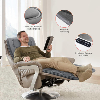 Heated Massage Mat for Bed, Back Massager with Heat & Vibration | Ultra-Soft Plush Massage Pad with 10 Motors, Body Massager for Couch, Recliner, Home, Birthday Gifts for Women Men Mom Dad