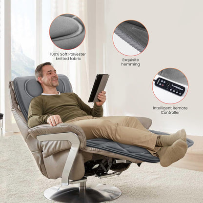 CuPiLo Heated Massage Mat for Bed, Back Massager with Heat & Vibration