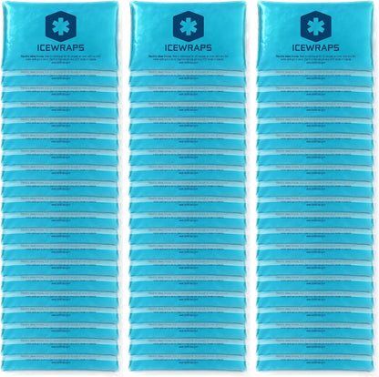 ICEWRAPS Reusable Ice Packs Compact 3 x 5 in, Soft Cooling, Pack of 6 | Hot or Cold Use, Puncture Resistant, Ice Pack for Everyday Comfort, Multi Use Gel Design, FSA-HSA Eligible