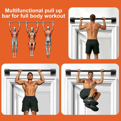 Wall Mount Pull Up Bar, Heavy Duty Alloy Steel Hanging Bar for Exercise, Multi-Functional Doorway Pull Up Bar for Home Gym Workout