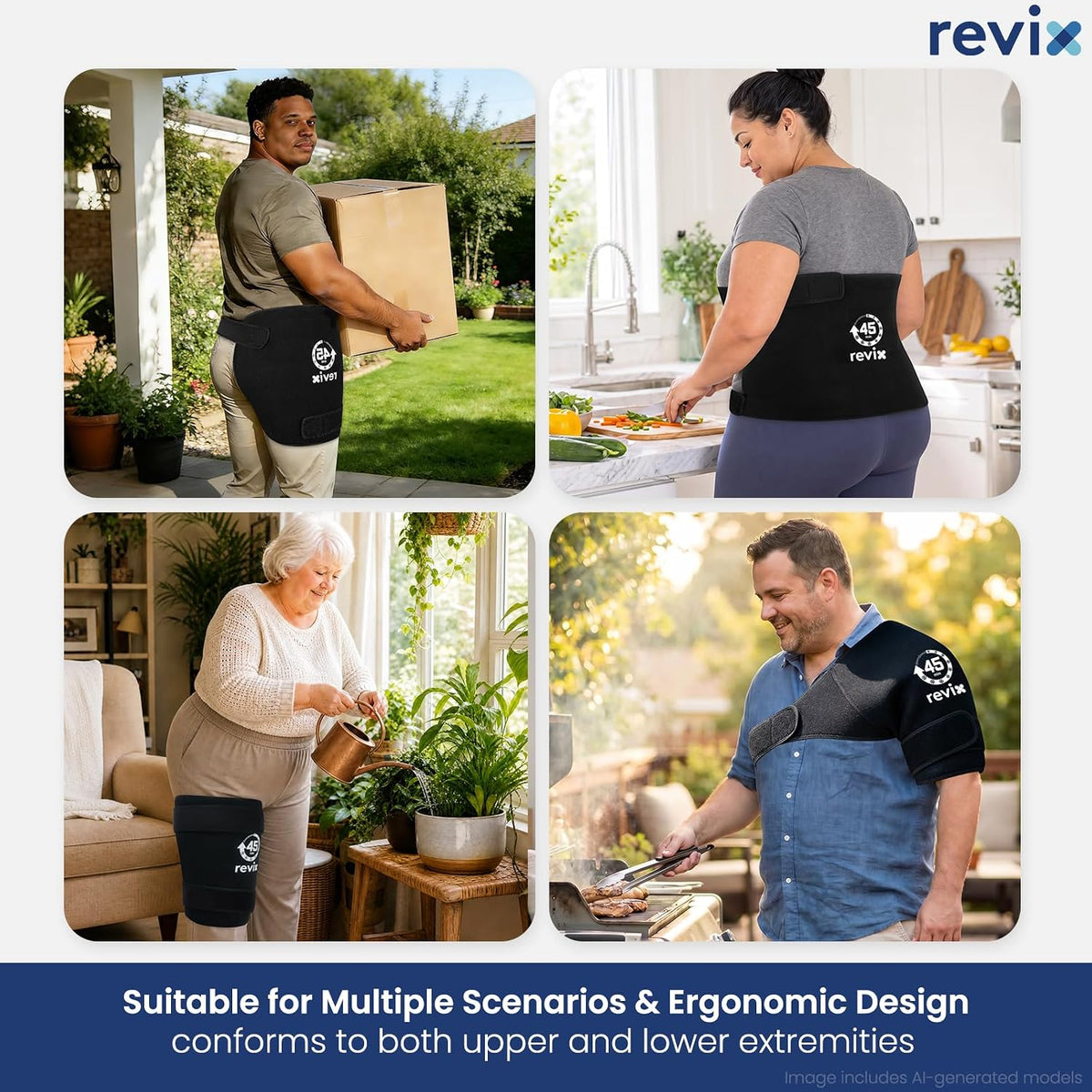 REVIX Hip Ice Pack Wrap for Sciatica & Hip Replacement, 45-Min Cold Therapy