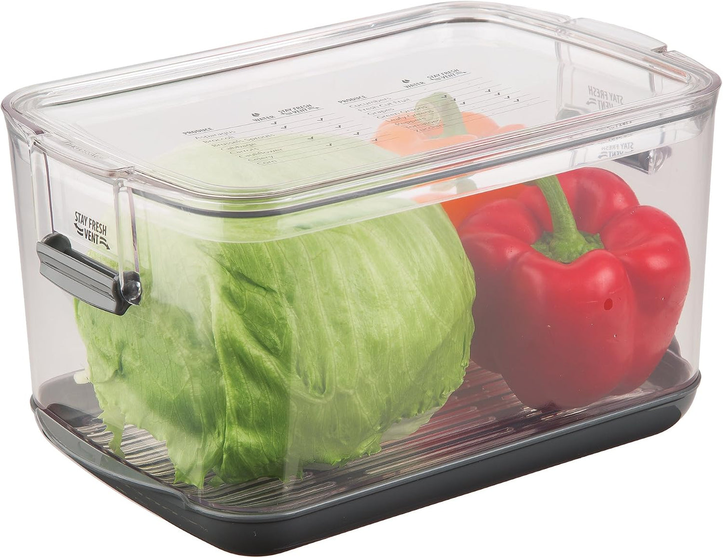 ProKeeper Produce Storage Container with Stay-Fresh Vent System – 5.7 Quarts, Airtight for Fruits & Vegetables | Stay-Fresh Vent System Keeps Fruits & Vegetables Fresh Up To 2x Longer, BPA-Free and Dishwasher Safe
