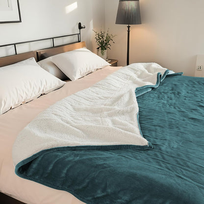 Electric Heated Blanket Full Size 72"x84" – Light Gray | ETL for Safe Overnight, 4 Heat Settings & 10H Auto Off, Dual-Sided Microplush Sherpa for Home Night, Machine washable