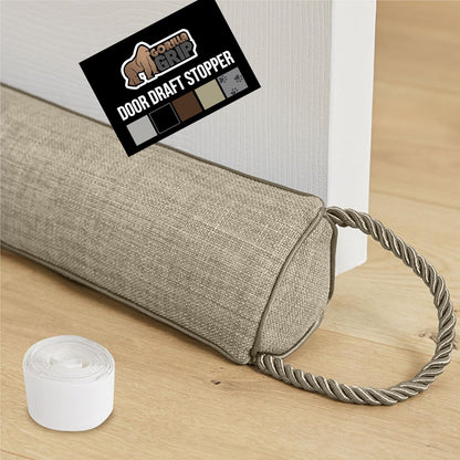 GORILLA GRIP Door Draft Stopper for Bottom of Doors, Cold Air Insulation Sweep, Weather Stripping Seal Noise, Soundproofing, Warmth Sealer, Easy Install Gap Filler, Home Essentials, 32 Inch, Gray