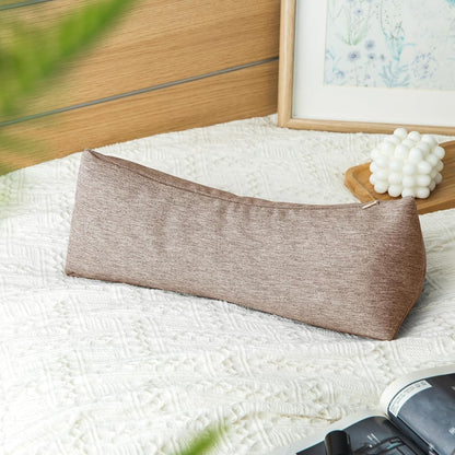 Buckwheat Neck Support Pillow Cervical Neck Cylinder Bolster Pillow,Buckwheat Hulls Adjustable Roll Pillow,Neck Pain Relief for Back and Side Sleepers Round Pillows for Lunch Break beige, 6*15 inch