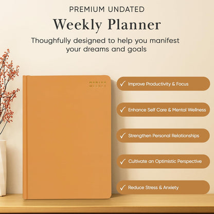 2026 Planner, Daily Journal & Gratitude Journal All-In-One with To Do List, Self Care Prompts & Habit Tracker - 7 x 10 - Pink