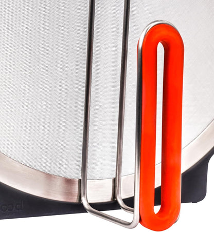 Self-Standing Splatter Screen, Heavy-Duty Stainless Grease Guard | For frying pans & induction cookers, heat-resistant, bpa-free, dishwasher safe, compact storage; blocks splatter