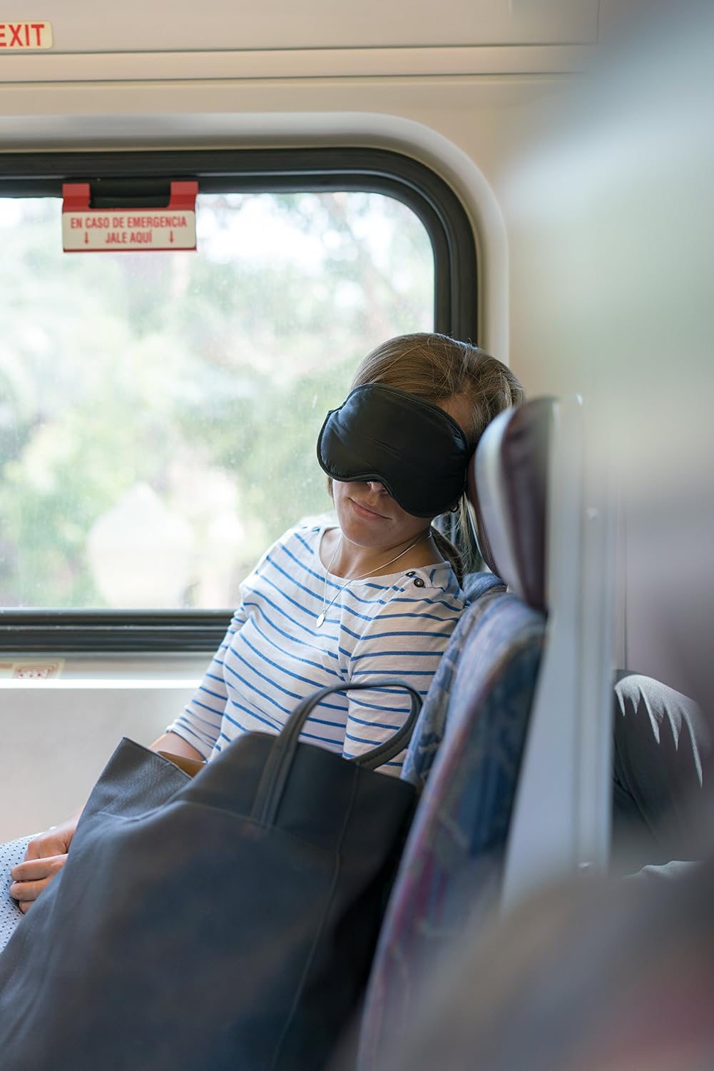 Lewis N. Clark Comfort Sleep Mask | Eye Mask for Travel | Comfortable & Breathable | Light Blocking & Adjustable | Light Blue